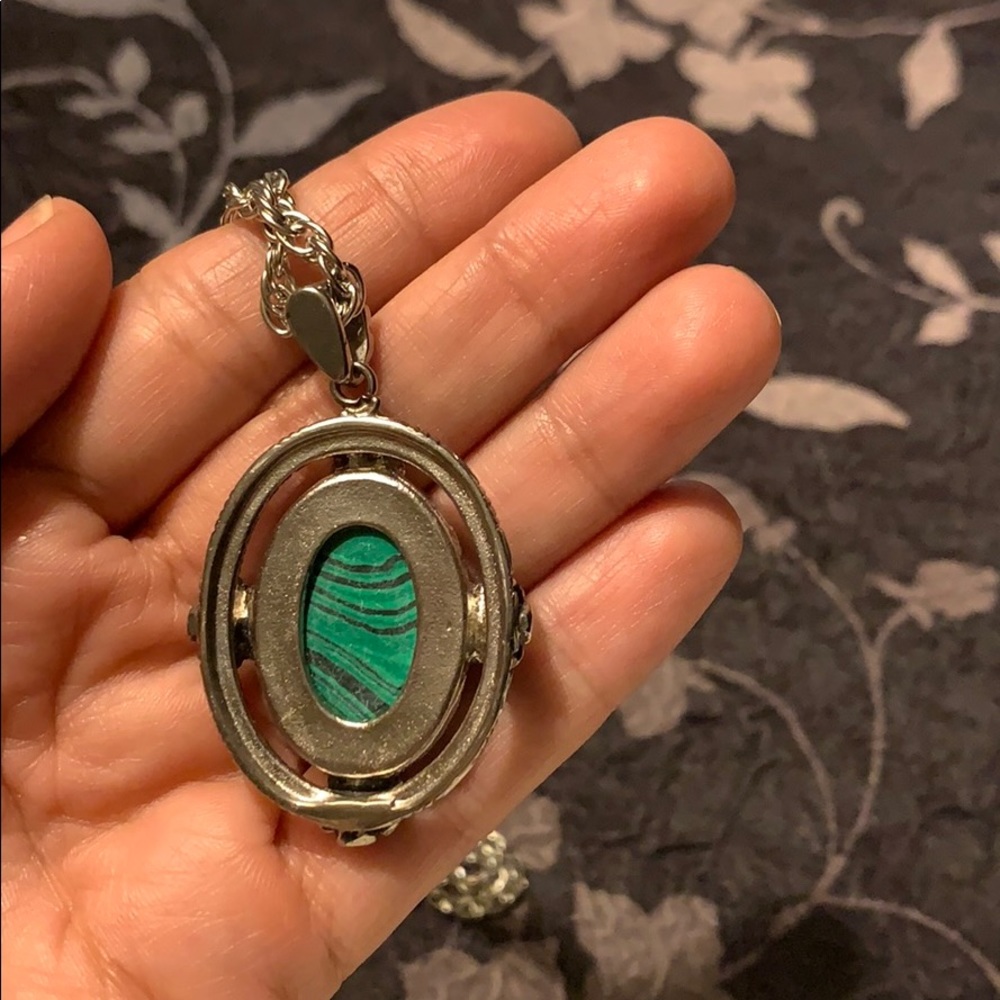 💚Malachite pendant/stainless steel necklace💚 - Picture 6 of 7